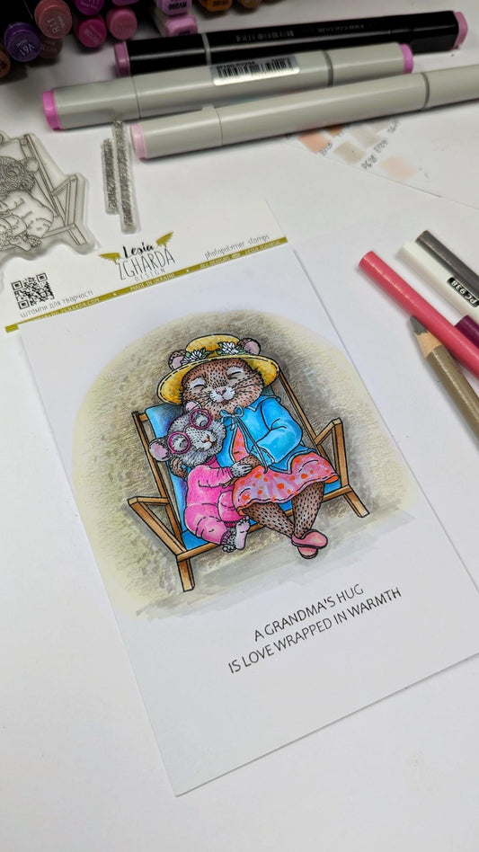 Lesia Zgharda Stamp Set The Grandmas Hugs.