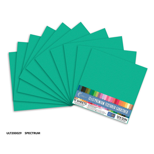 CC Textured Cardstock - 12x12 - Spectrum (250gsm) - 10 Sheets