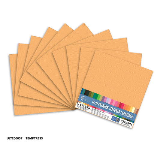 xxCC Textured Cardstock - 12x12 - Temptress (250gsm) - 10 Sheets