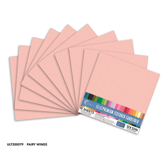 CC Textured Cardstock - 12x12 - Fairy Wings (216gsm) - 10 Sheets