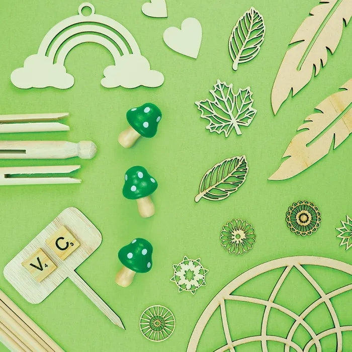 Value Craft Wood Craft Natural Leaves Asst Pk8