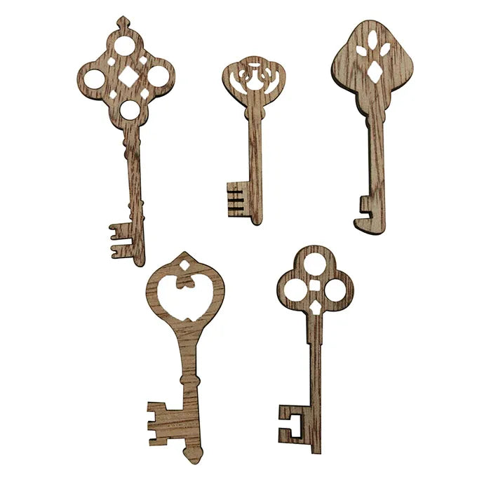 Value Craft Wood Craft Keys Assorted Pk5