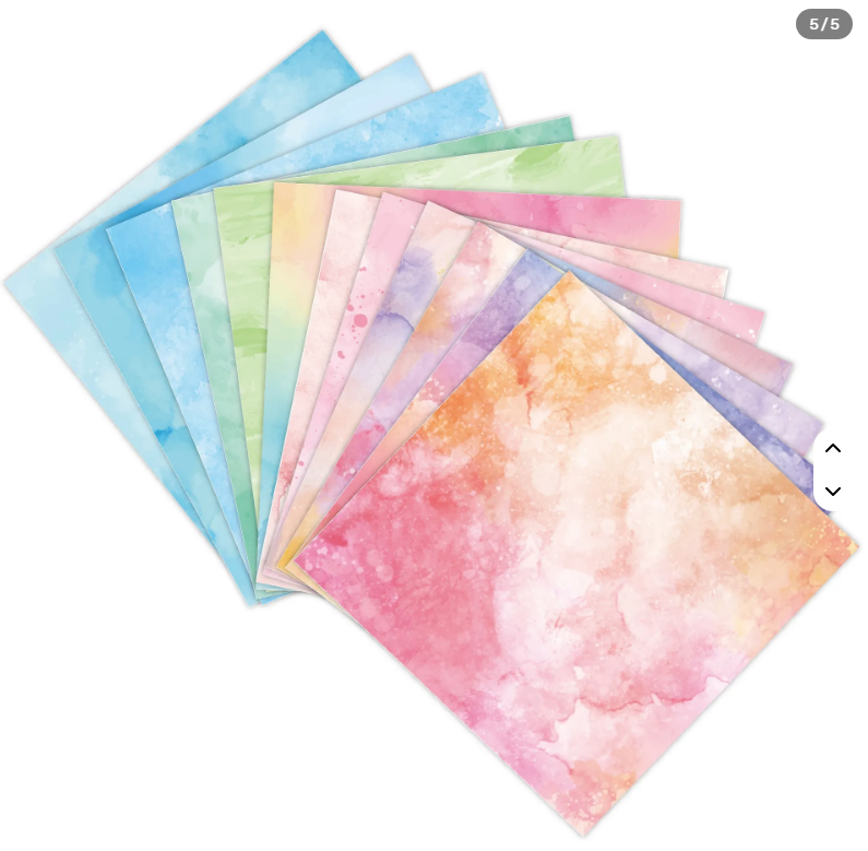 6x6" Watercolour Background Paper Pk12