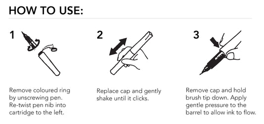 Winkles Glitter Brush Marker WHITE SNOW