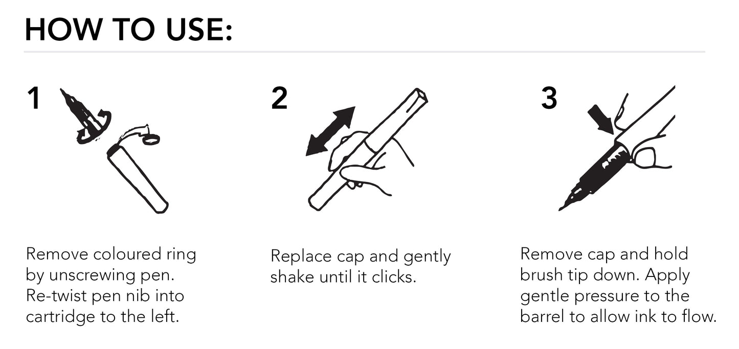 Winkles Glitter Brush Marker BLACK