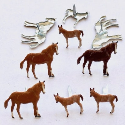 Eyelet Outlet Horse & Pony Brads Pk12