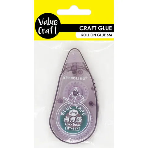 Value Craft Roll On Glue Tape 6Mx6MM