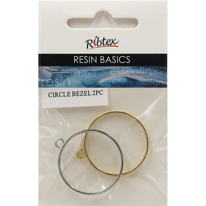 Ribtex UV Resin Bezel Frame Circle Pk2