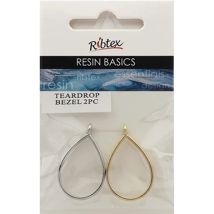 Ribtex UV Resin Bezel Frame Teardrop Pk2