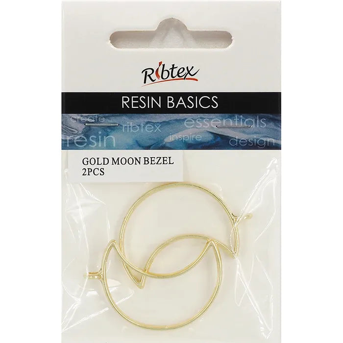 Ribtex Resin Moon Bezel Frame Pk2 Gold