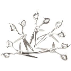 Silver Scissors Brads Pk12
