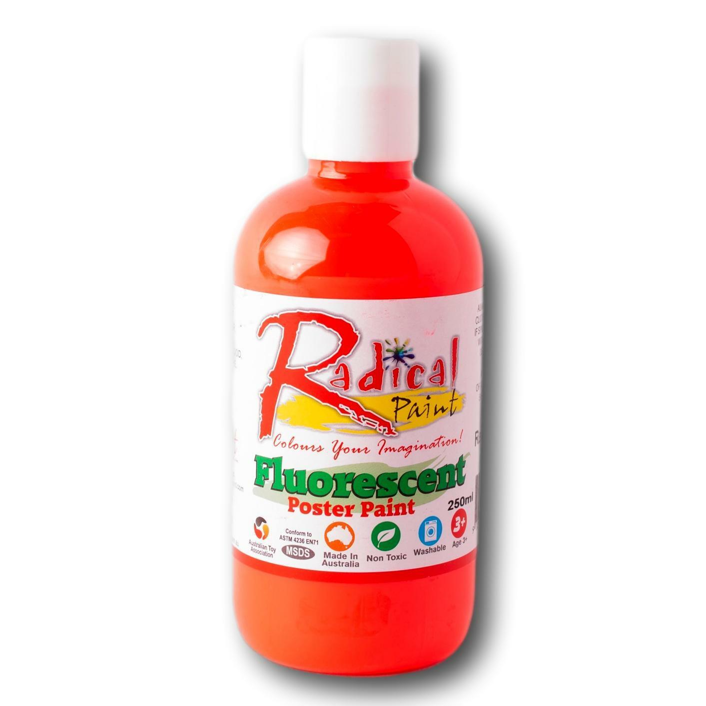 Radical Fluoro Poster Paint Red 250ml
