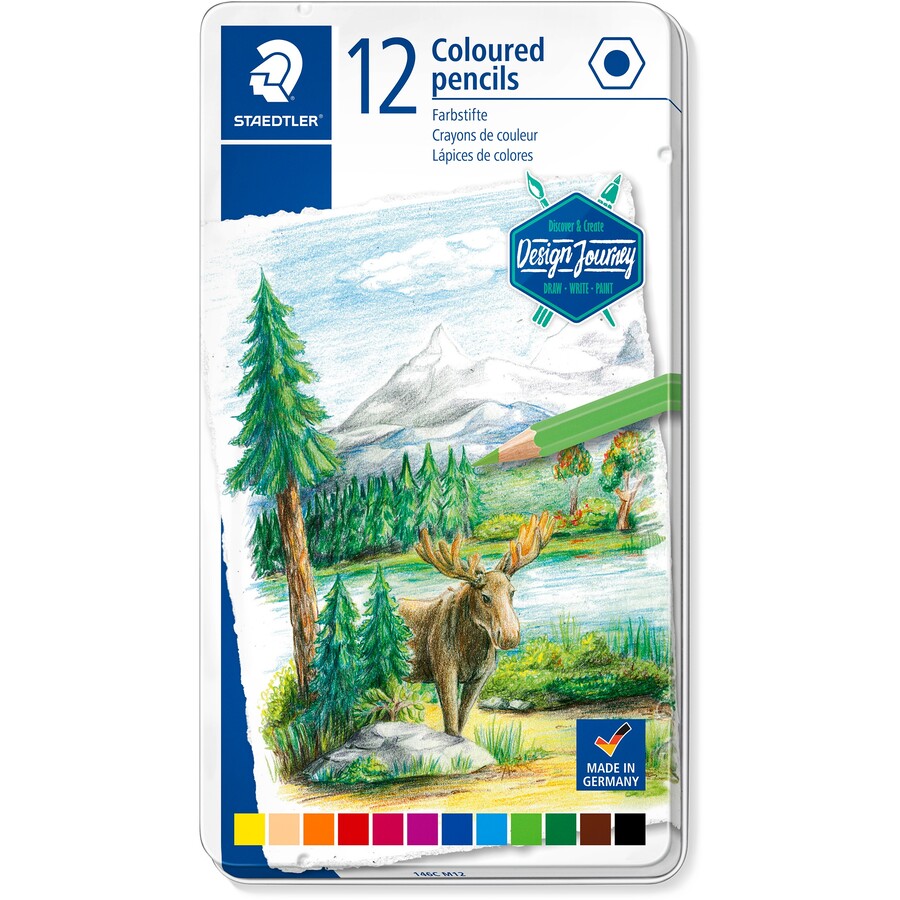 Staedtler Coloured Pencils Tin Pk12