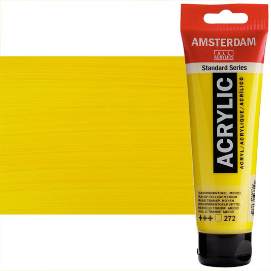 TRANS. YELLOW MEDIUM Amsterdam Standard Acrylic 120ml