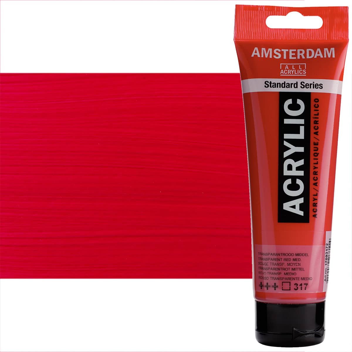 TRANS. RED MEDIUM Amsterdam Standard Acrylic 120ml