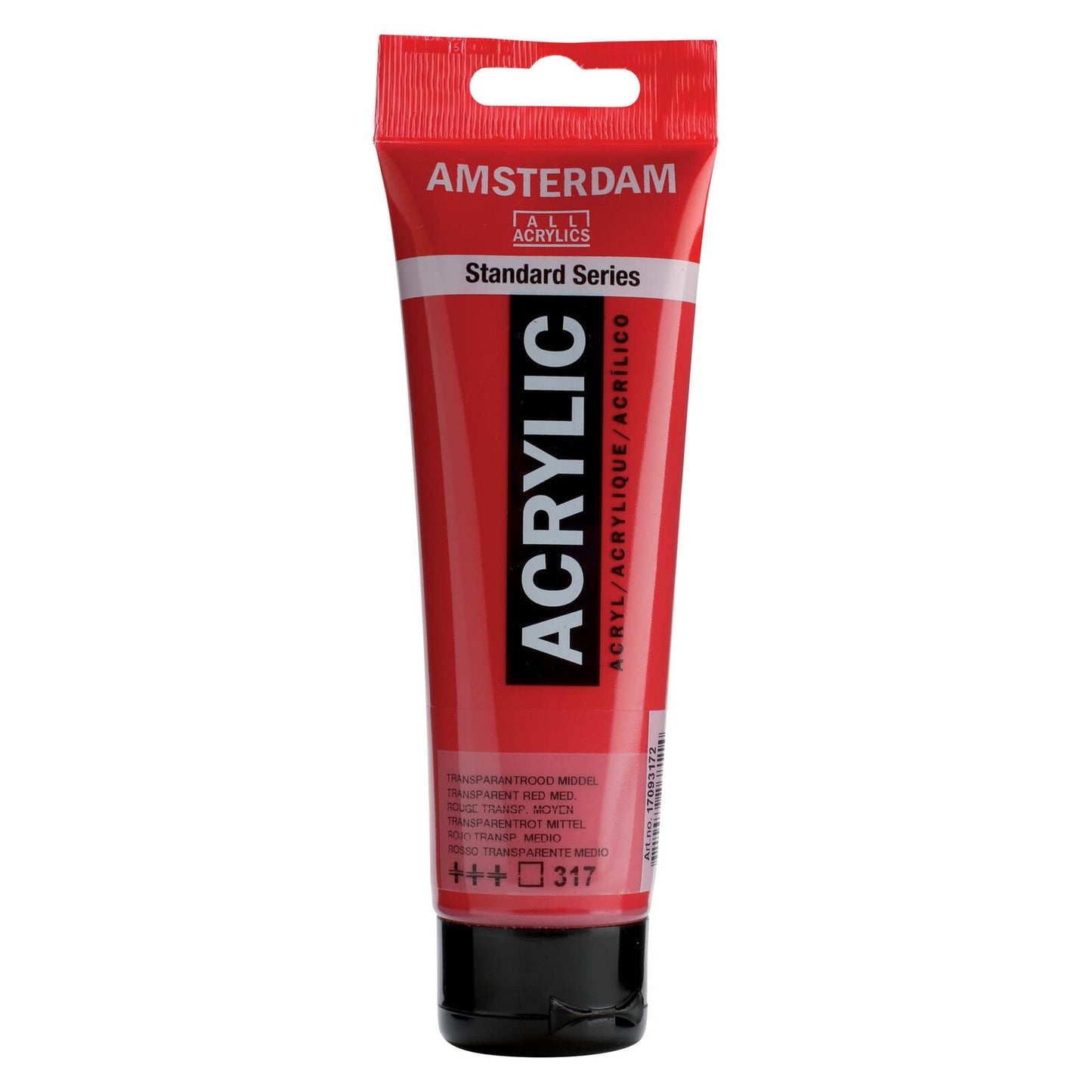 TRANS. RED MEDIUM Amsterdam Standard Acrylic 120ml