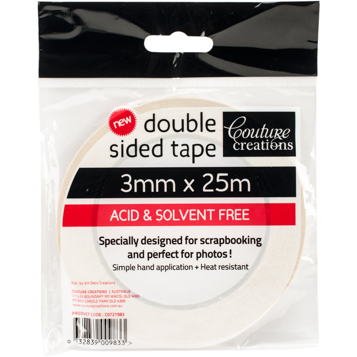 CC Ultra Thin Double Sided Tape 3mm x 25m