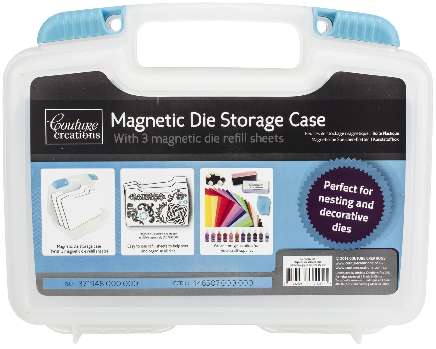 CC Magnetic Die Storage Case w/3 Refill sheets