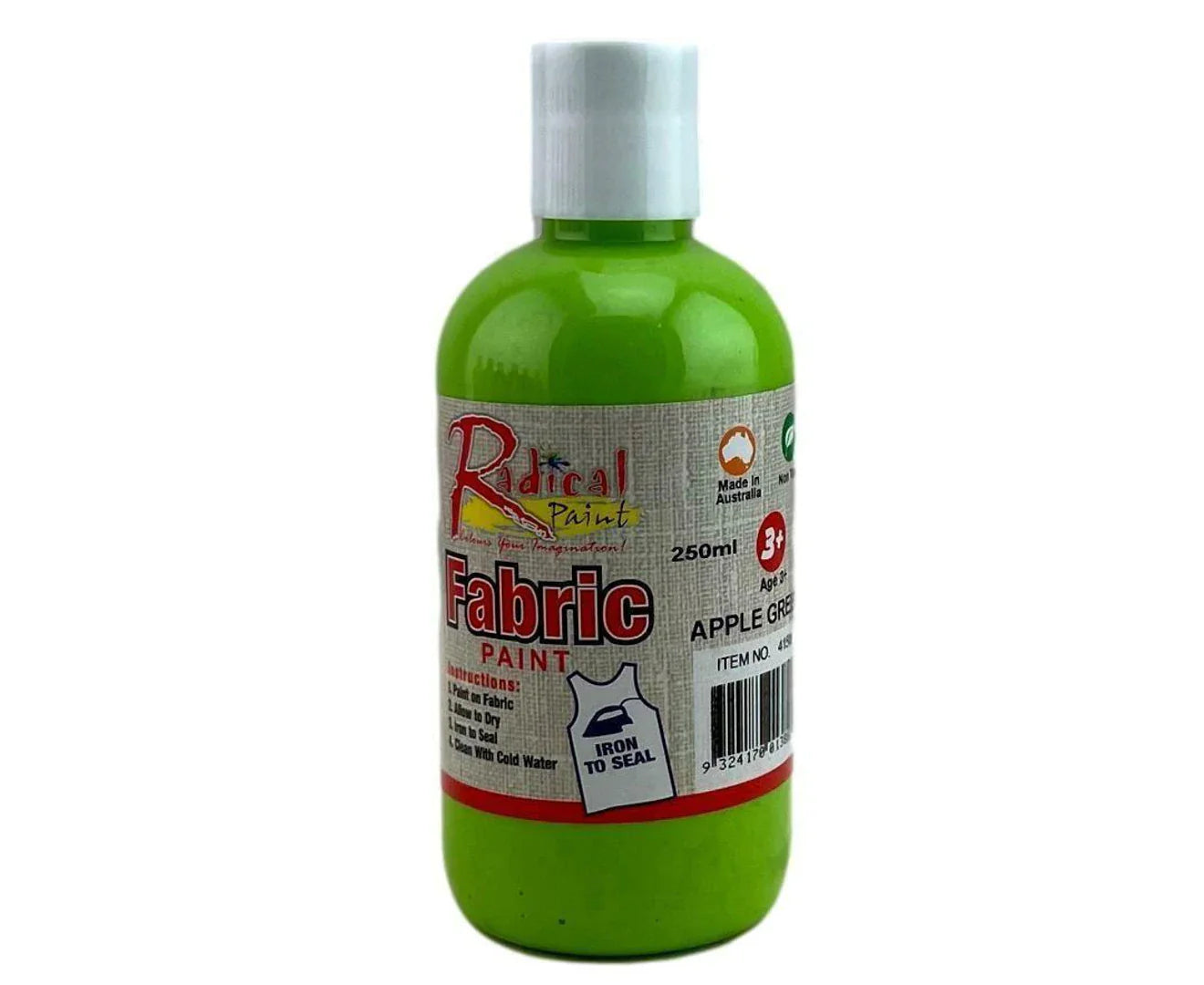 Radical Fabric Paint Apple Green 250ml