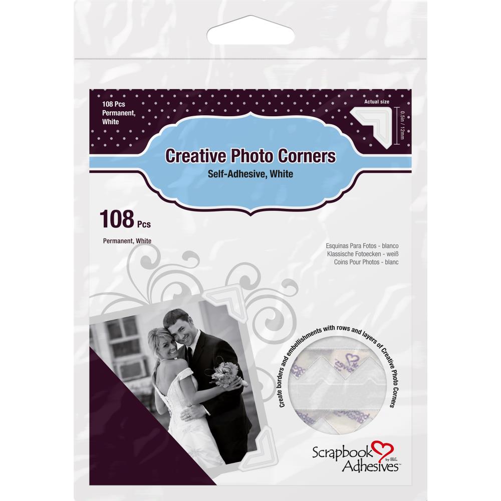 Scrapbook Adhesives White Photo Corners PK108