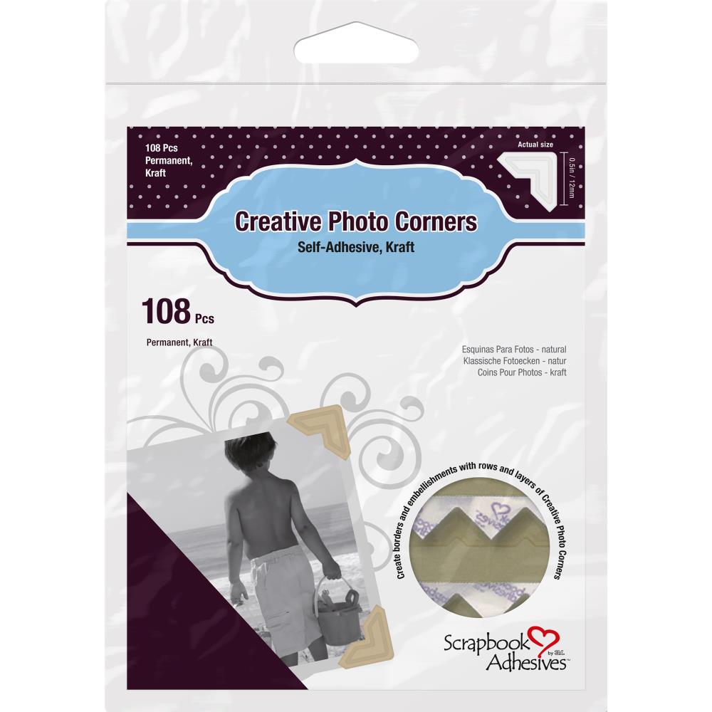 Scrapbook Adhesives Kraft Photo Corners PK108