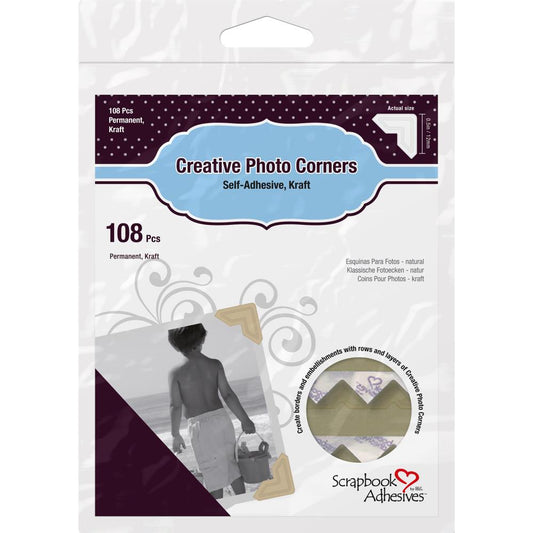 Scrapbook Adhesives Kraft Photo Corners PK108