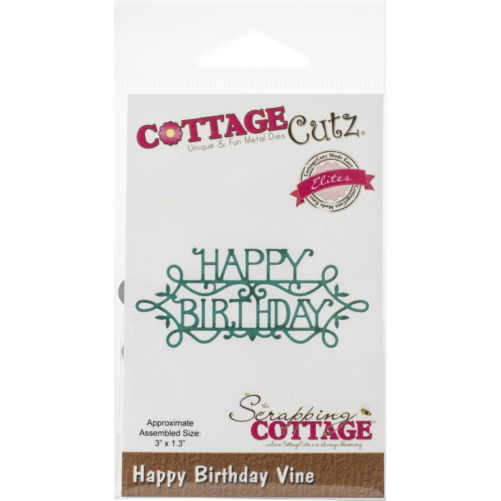 Cottage Cutz Happy Birthday Vine Die