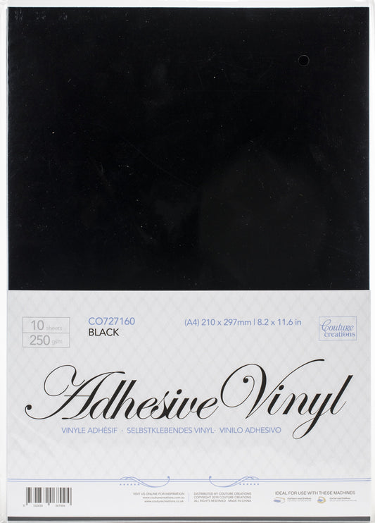 CC Adhesive Vinyl A4 Black 10 Sheets
