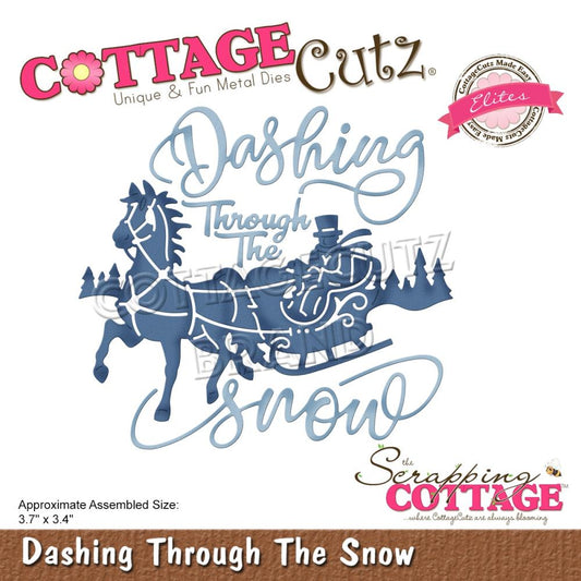 Cottage Cutz Dashing Through the Snow Die