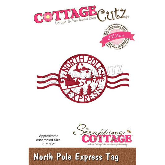 Cottage Cutz North Pole Express Tag Die