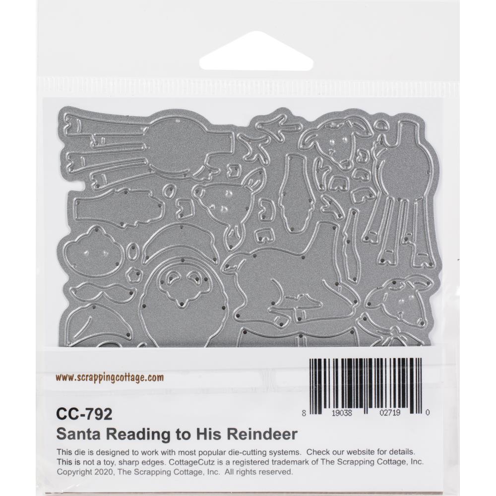 Cottage Cutz Santa Reading to his Reindeer Die