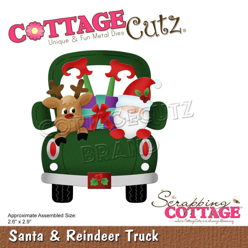 Cottage Cutz Santa & Reindeer Truck Die