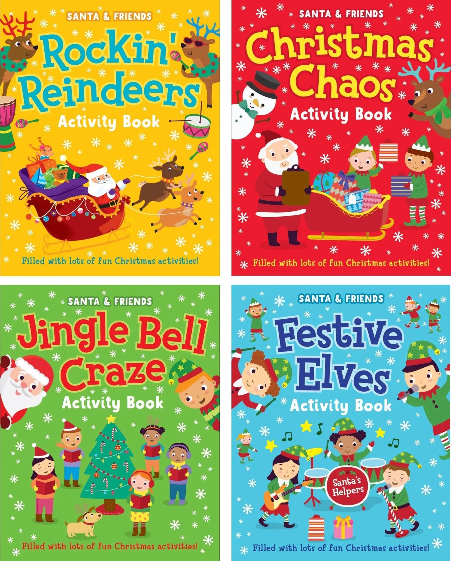 Bubble Sticker Activity Case - Santa & Friends