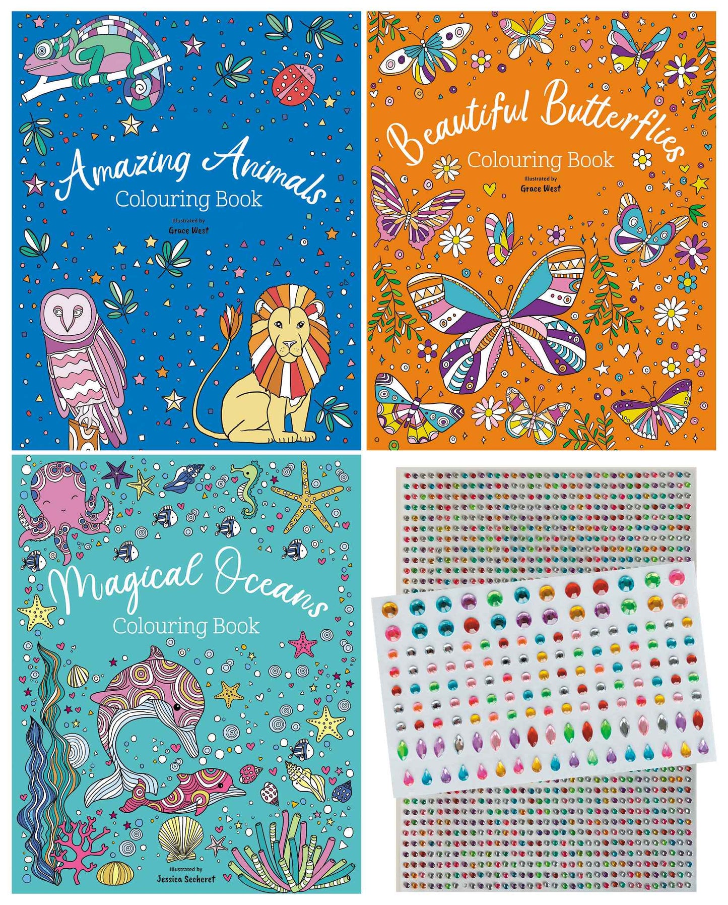 Gem Sticker Activity Case - Animals