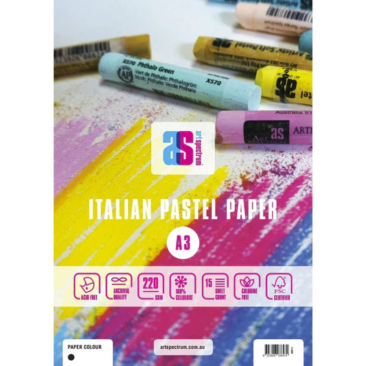 Art Spectrum Italian Pastel Paper Pad A3 15 Sheet BLACK