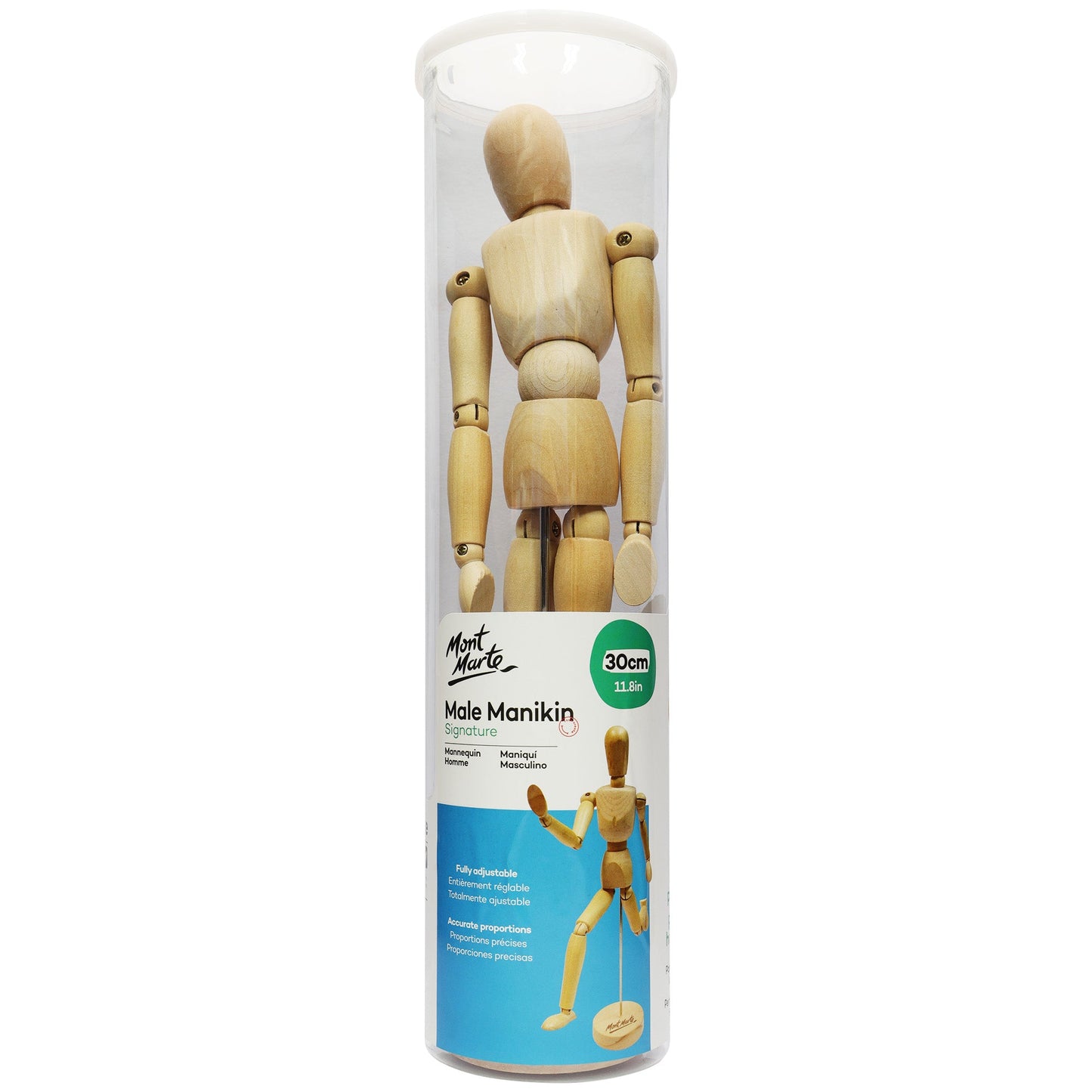 Mont Marte Wooden Manikin Male 30cm