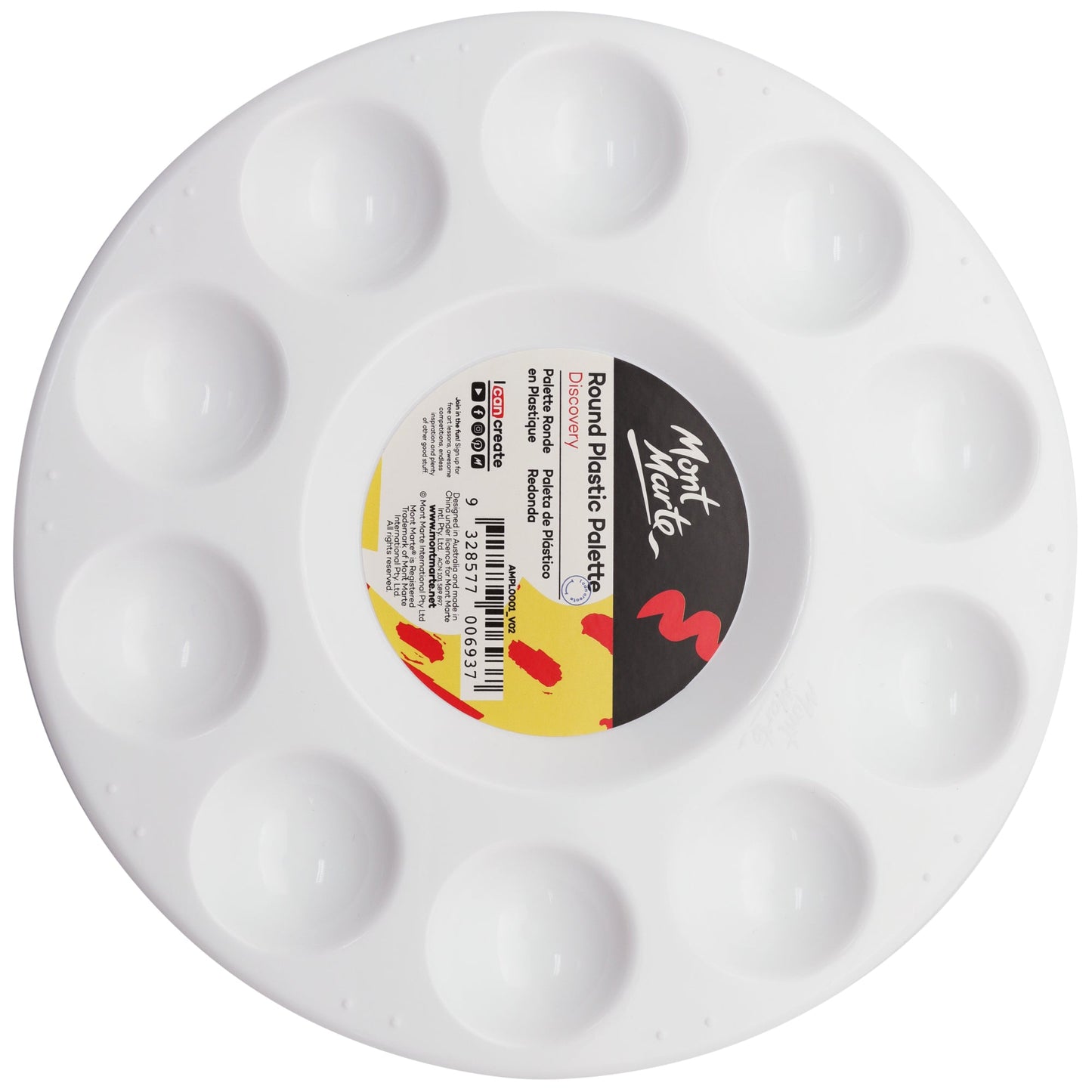 Mont Marte Palette - Round Plastic 17cm