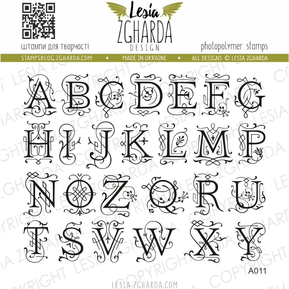 Lesia Zgharda Stamp Set Classic Alphabet