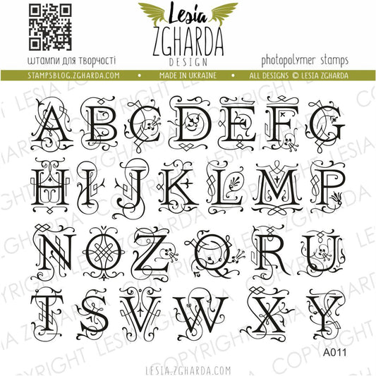 Lesia Zgharda Stamp Set Classic Alphabet