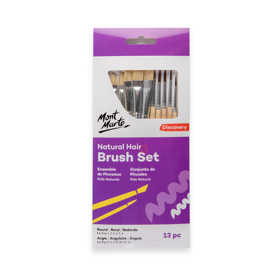 Mont Marte Discovery Natural Hair Combo Brush Set 13pc