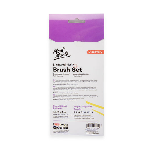Mont Marte Discovery Natural Hair Combo Brush Set 13pc