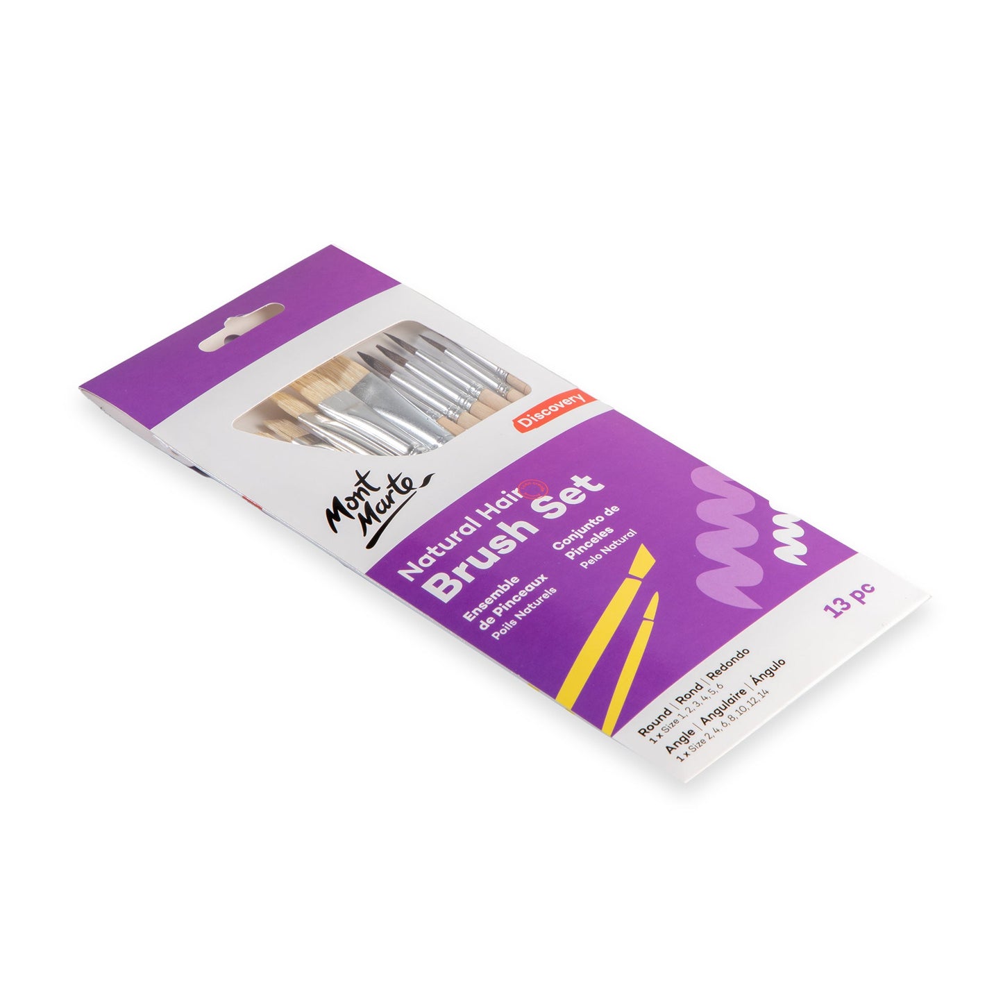 Mont Marte Discovery Natural Hair Combo Brush Set 13pc