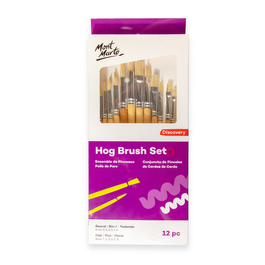 Mont Marte Discovery Hog Brush Set 12pc