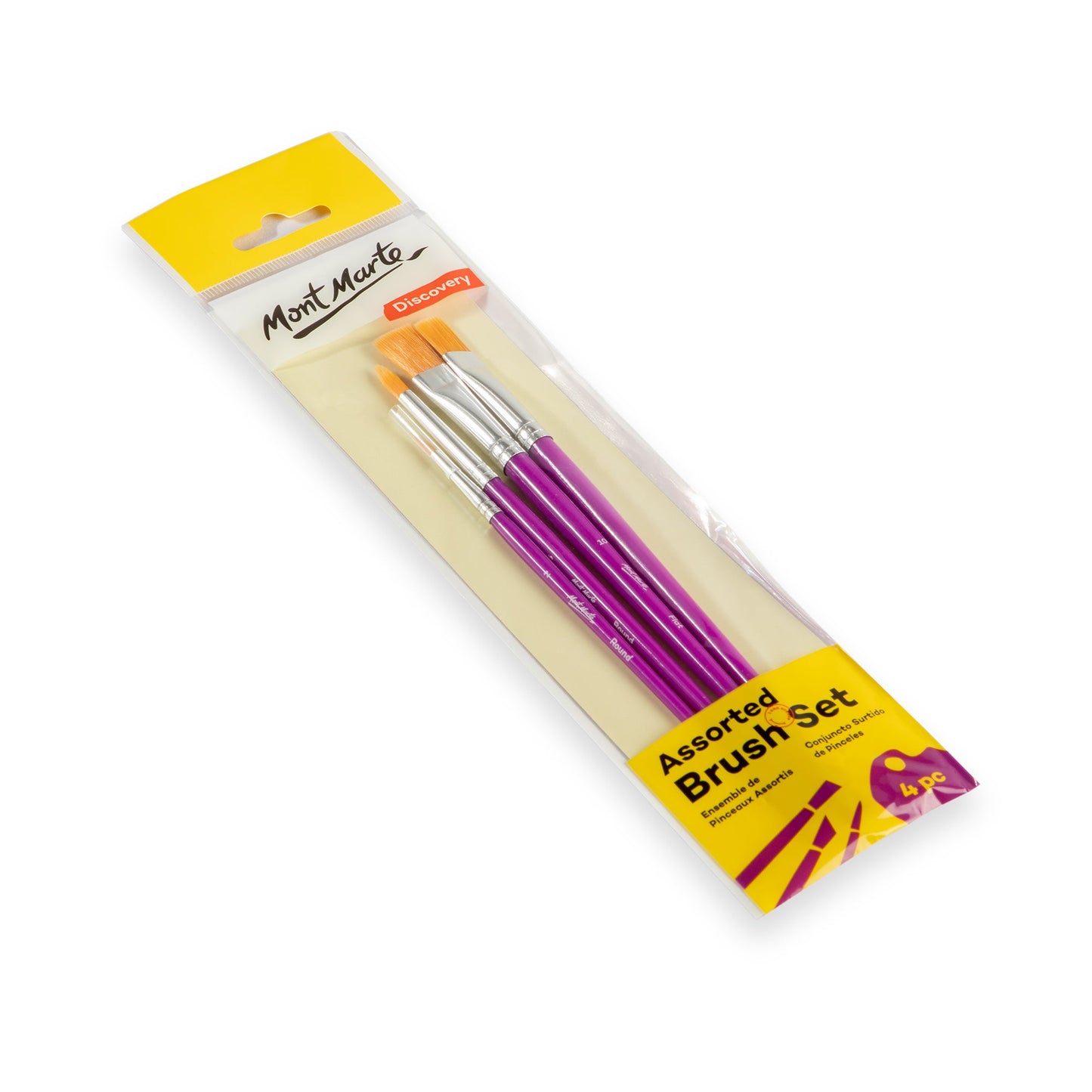 Mont Marte Discovery Assorted Brush Set 4pc
