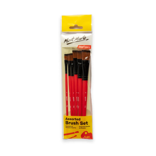 Mont Marte Discovery Assorted Brush Set 6pc
