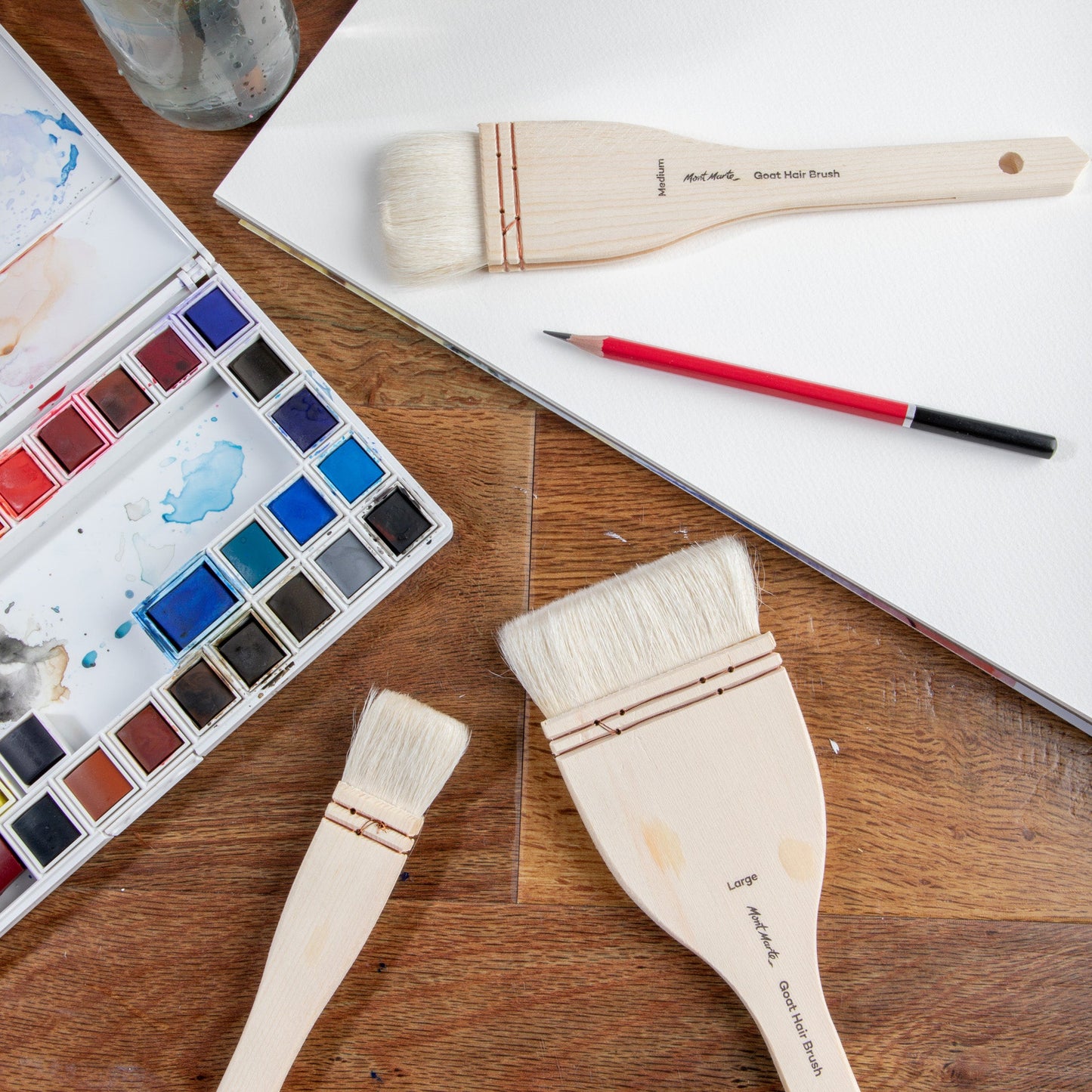 Mont Marte Studio 3pc Goat Hair Paint Brush Set