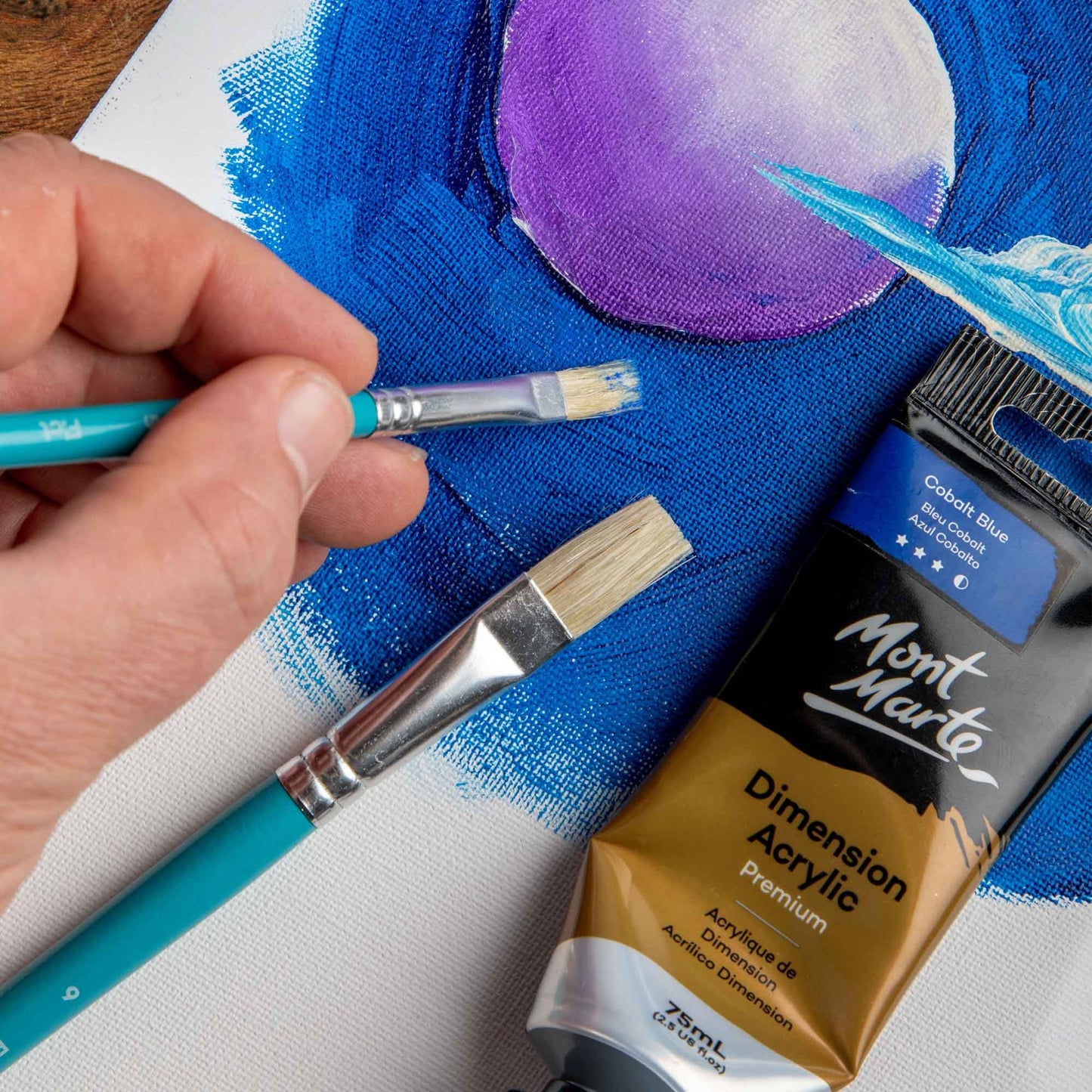 Mont Marte Discovery Series Paint Brush Set - Flat Sizes 1-12