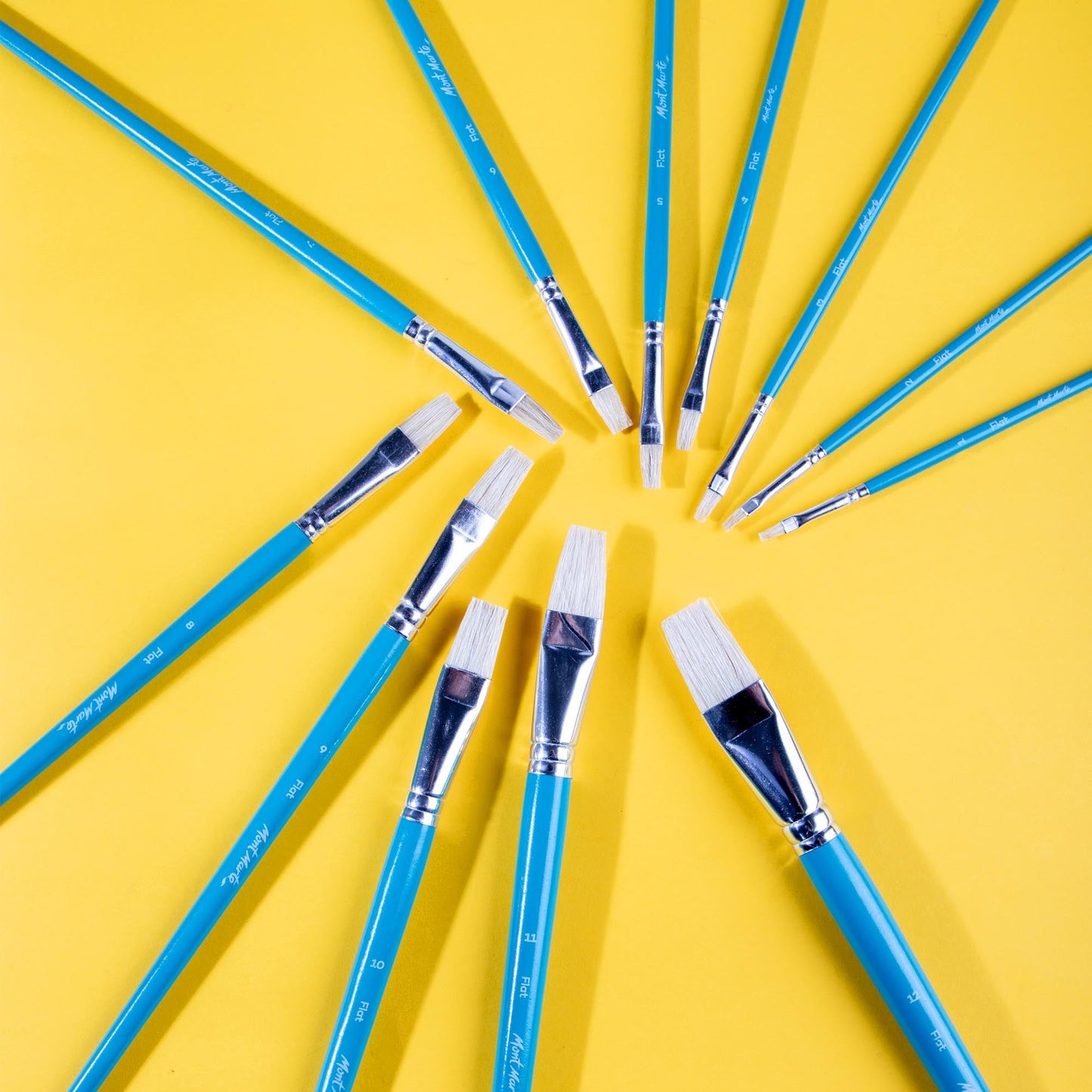 Mont Marte Discovery Series Paint Brush Set - Flat Sizes 1-12