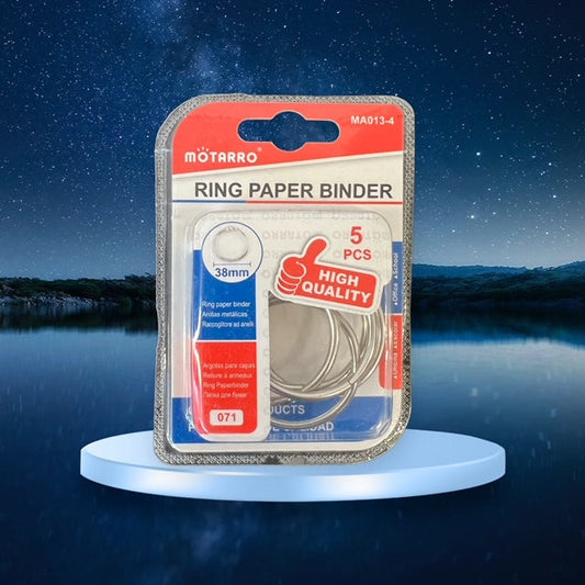 Paper Ring Binder Clips 38mm Pk5