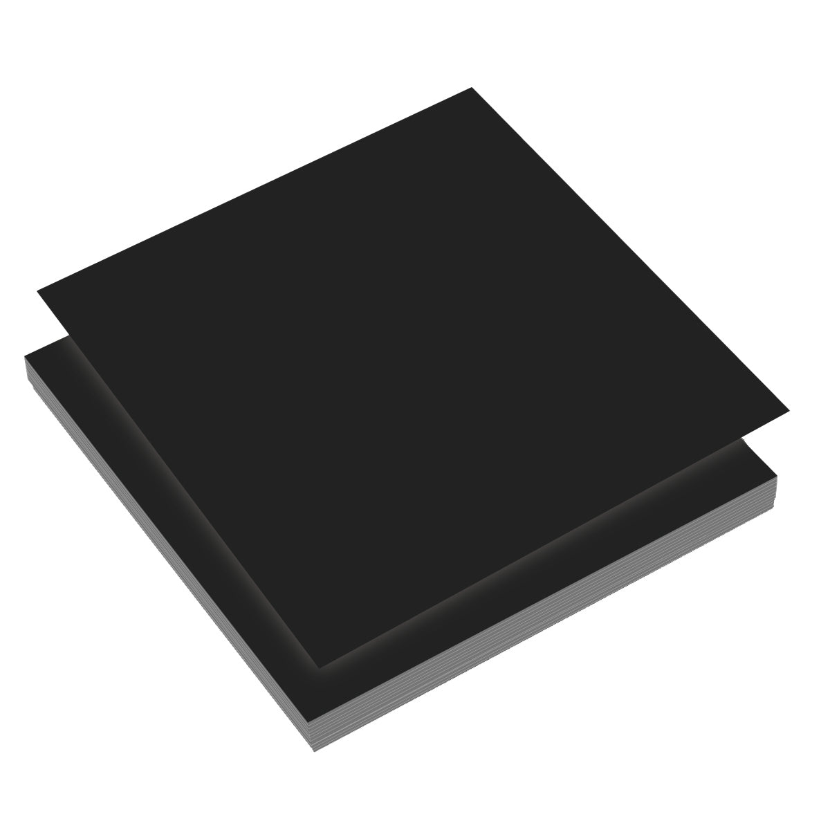 CC 12x12in BLACK Smooth Cardstock - 300gsm - 50 sheets